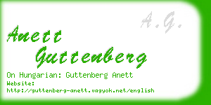 anett guttenberg business card